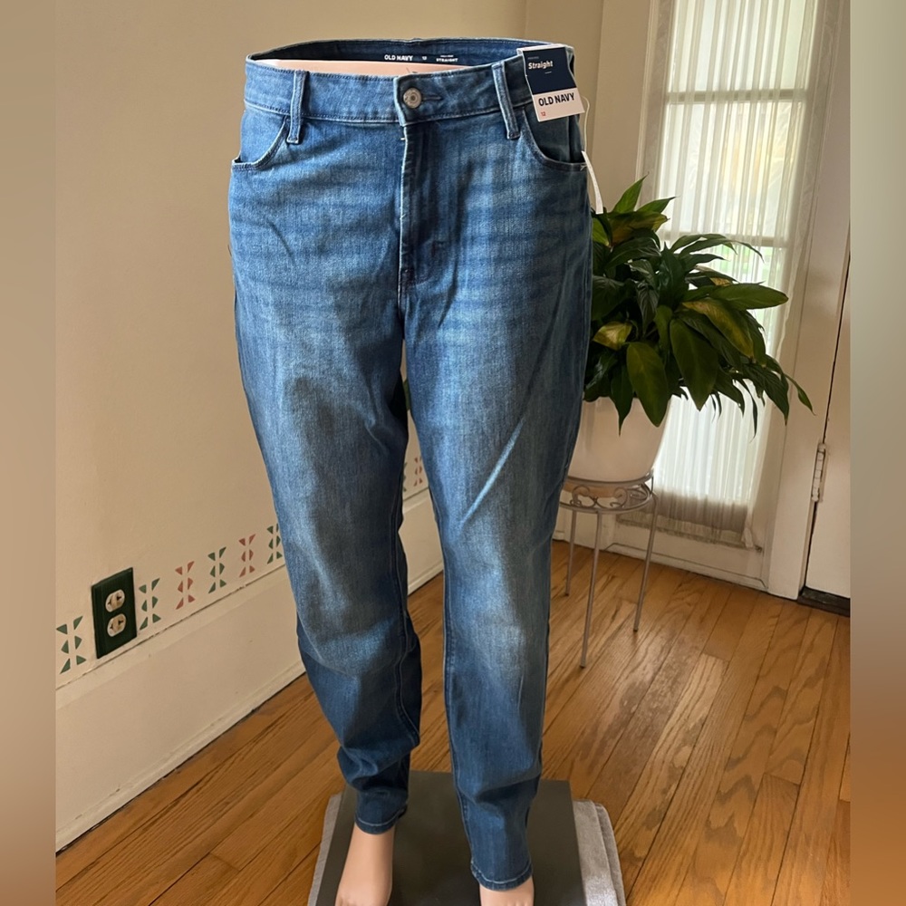 Old Navy High Rise Straight Denim Jeans - Size 12